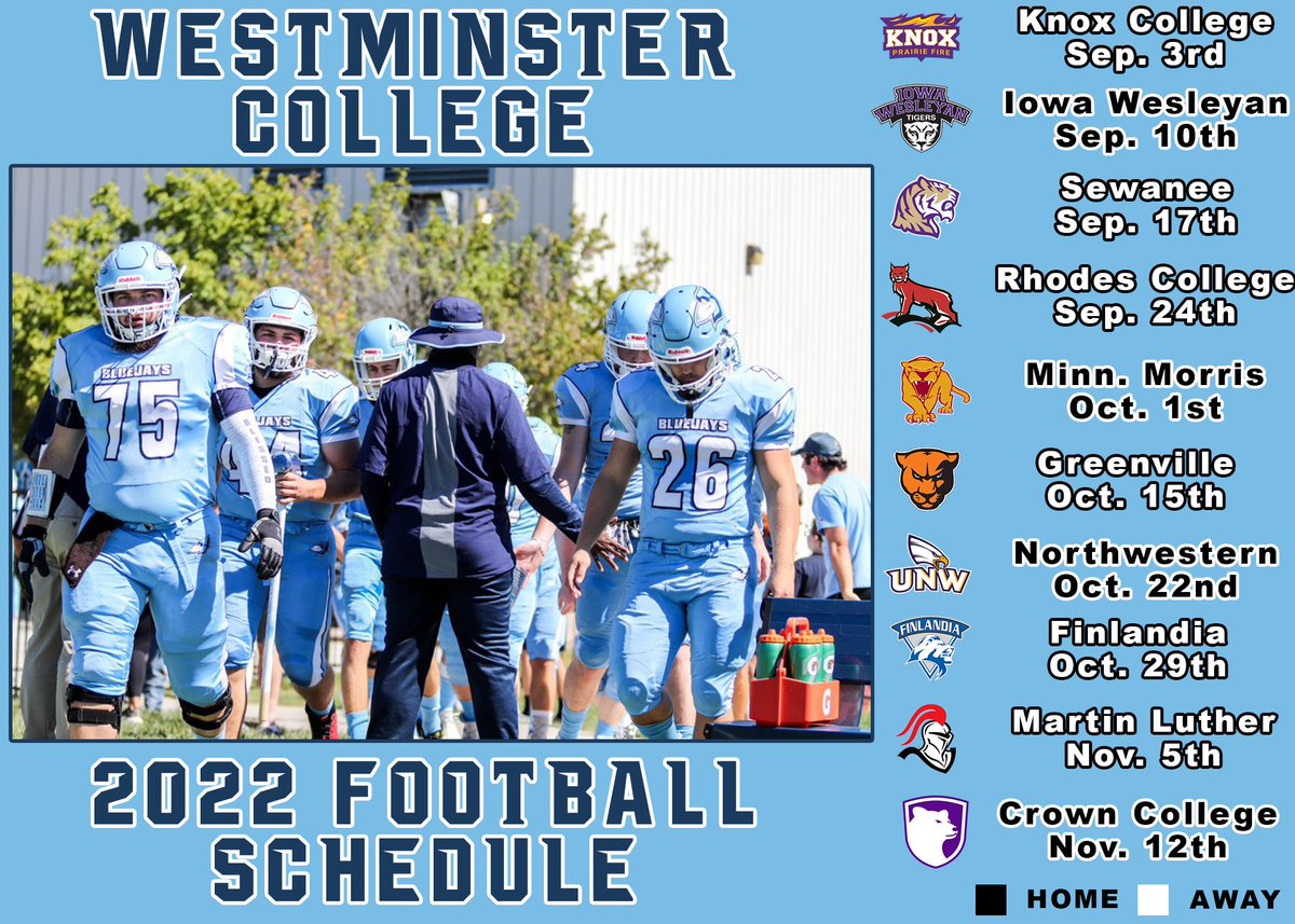 Westminster College Football on X: "Counting Down The Days Until Football  Season‼️‼️ #BlueJayNation #BeTheAlpha https://t.co/A75oQ6xuYP" / X