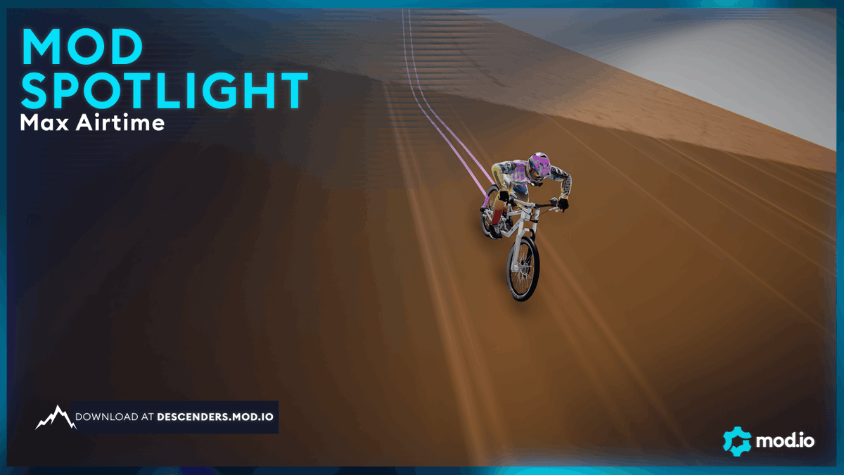 modiohq's tweet photo. Who doesn't like high speed, huge jumps, and sextuple backflips?
This weeks #ModSpotlight is Max Airtime for @RageSquid's Descenders. This is the perfect park to absolutely yeet yourself, so get to it!
π- https://t.co/COfSYomeJc
βοΈ#ModsEverywhere https://t.co/qAcxNHxreo