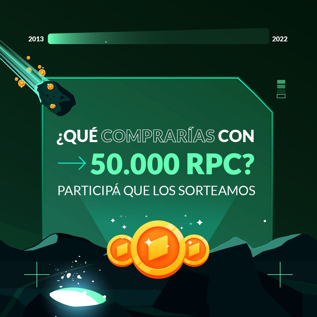 ¿No nos calmamos nunca? No nos calmamos nunca😏

Seguimos de festejo por nuestros 9 años así que sale SORTEO de 50.000 RPC🎉🔥

👉Seguinos
👉Registrate en ripio.com (app o web) y validá tu cuenta
👉Respondé a la consigna (mirá que 50k RPC es un banda)🤑
👉RT y like