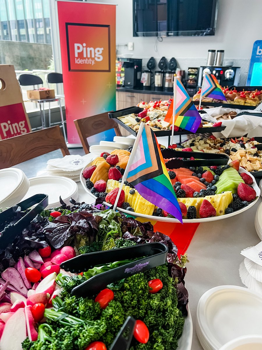 pingidentity's tweet photo. 🎉 Earlier this week we kicked off #Pride celebrations with a happy hour at Denver HQ. Shout out to our PingProud leaders &amp; everyone who has shown their support for our LQBTQ+ community! 🏳️‍🌈 Learn all about our DEI efforts: https://t.co/g8lY1WfyED #championALLidentities #pride2022 https://t.co/pnhT9N36qW