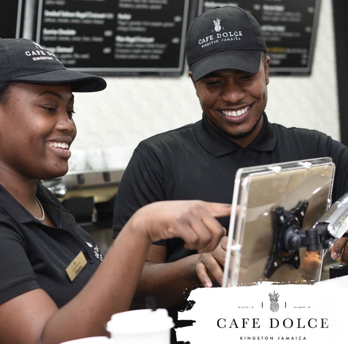 cafedolceja's tweet photo. Our #CafeDolce staff offers the best in barista expertise and makes every cup of coffee with an intent to satisfy!

Go grab a cup today from your closest store! https://t.co/JbJSFkRguu