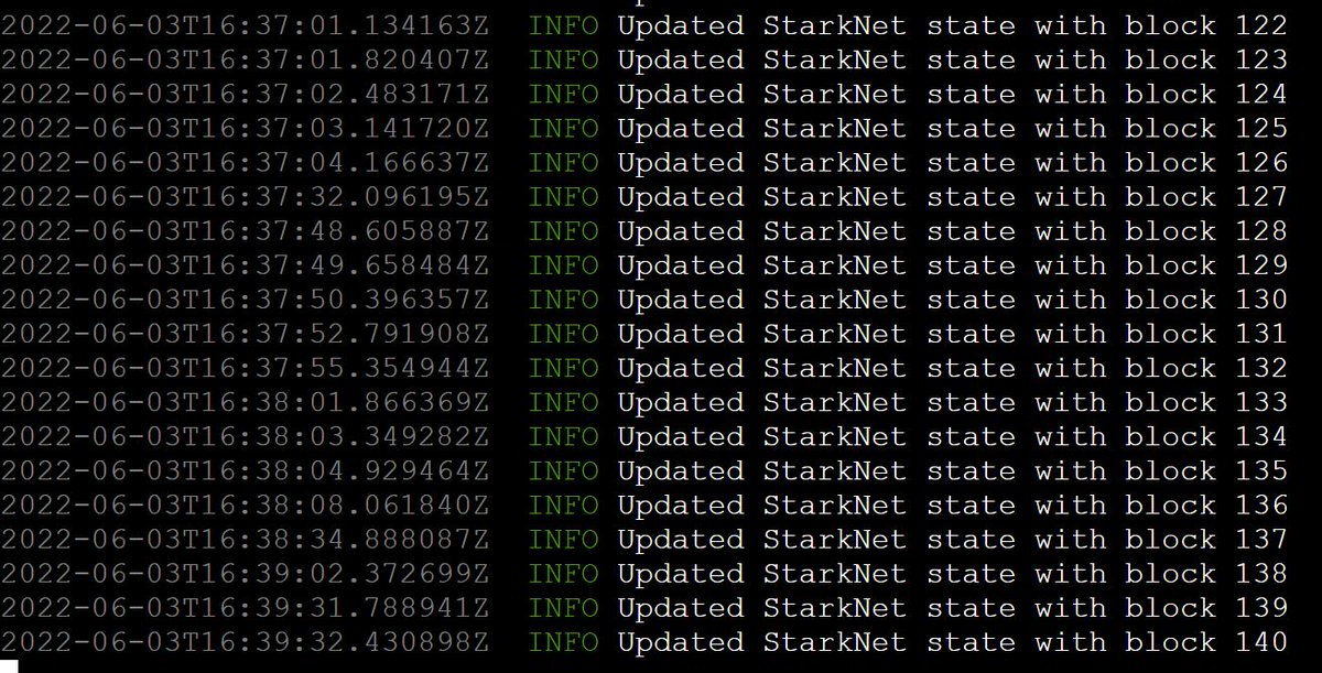 _llz_'s tweet image. My starknet node mainnet running normal! 
#starknetnode