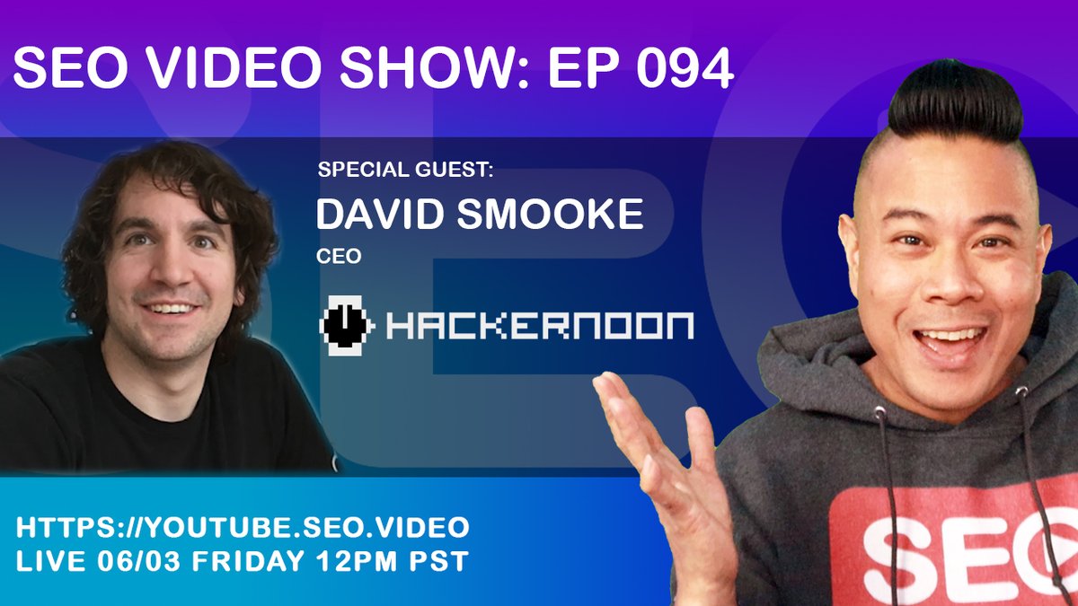 paulandre's tweet photo. Join @DavidSmooke of @hackernoon today at 12pm with @paulandre to learn all about publisher #SEO and how he grew https://t.co/PpfsVNjXhK to a top tech publication! https://t.co/UZUJo0JQyF https://t.co/Czf3FqsVbn