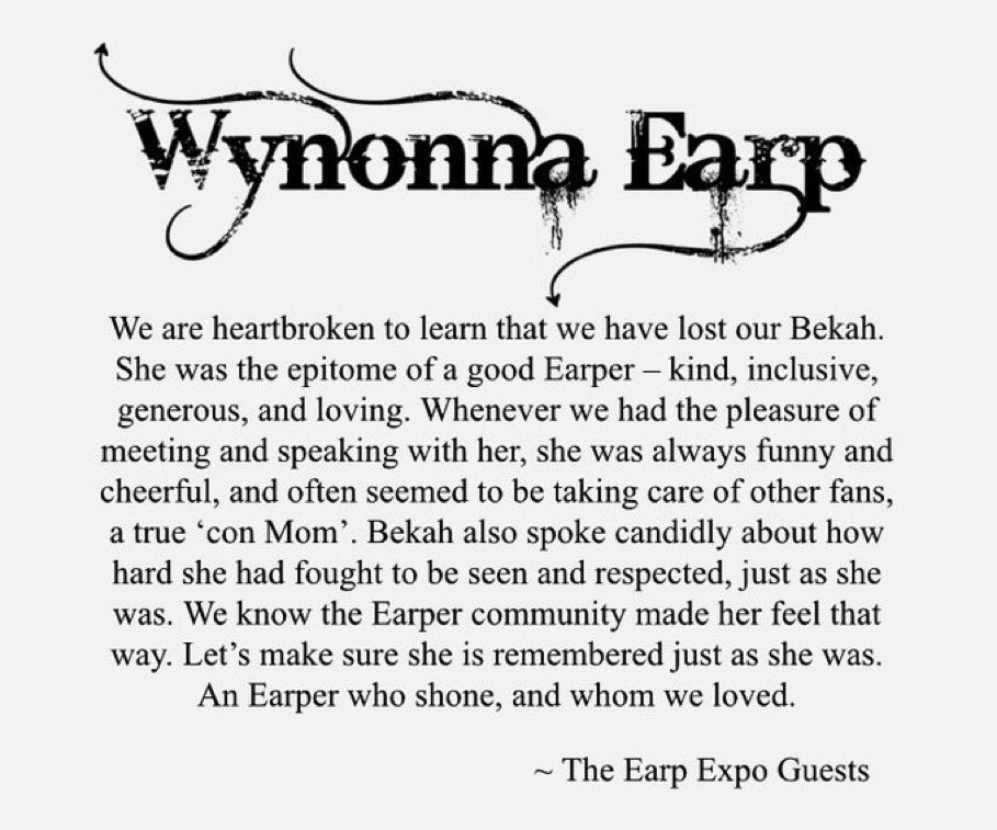 A statement from Bekah’s {and our} beloved cast members: