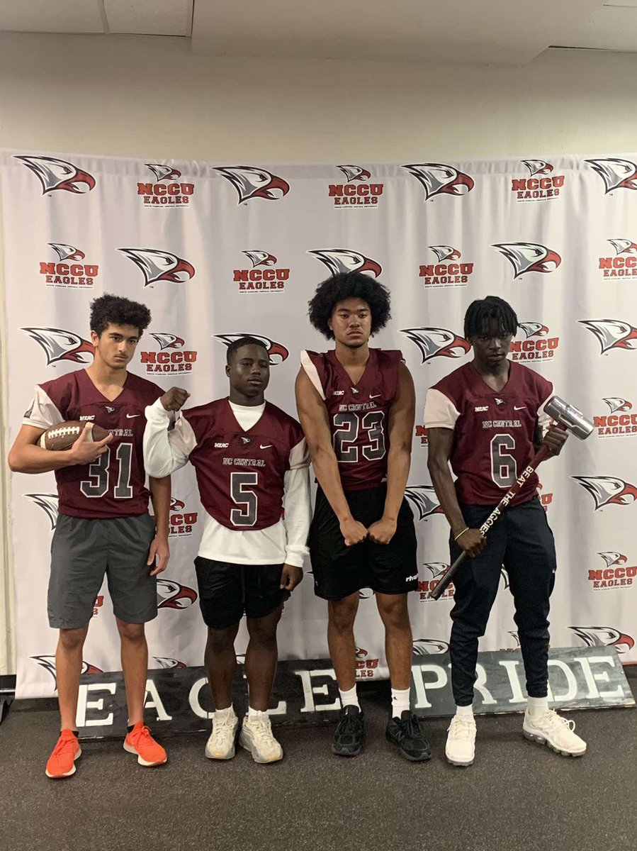 Thank you <a href="/NCCU_Football/">NC CENTRAL FB | 🦅🏆🦅</a> for having my teammates and I yesterday! We had an amazing day! Your hospitality and guidance are greatly appreciated. <a href="/CoachTOliver/">Trei Oliver</a>
<a href="/CoachMattLeone/">Matt Leone</a> <a href="/coachcoard/">Courtney Coard</a>
@CoachPope_ <a href="/CoachMo1804/">Kevin Maurice 🇺🇸🇭🇹</a> <a href="/InfoForge/">Colonial Forge Football</a>