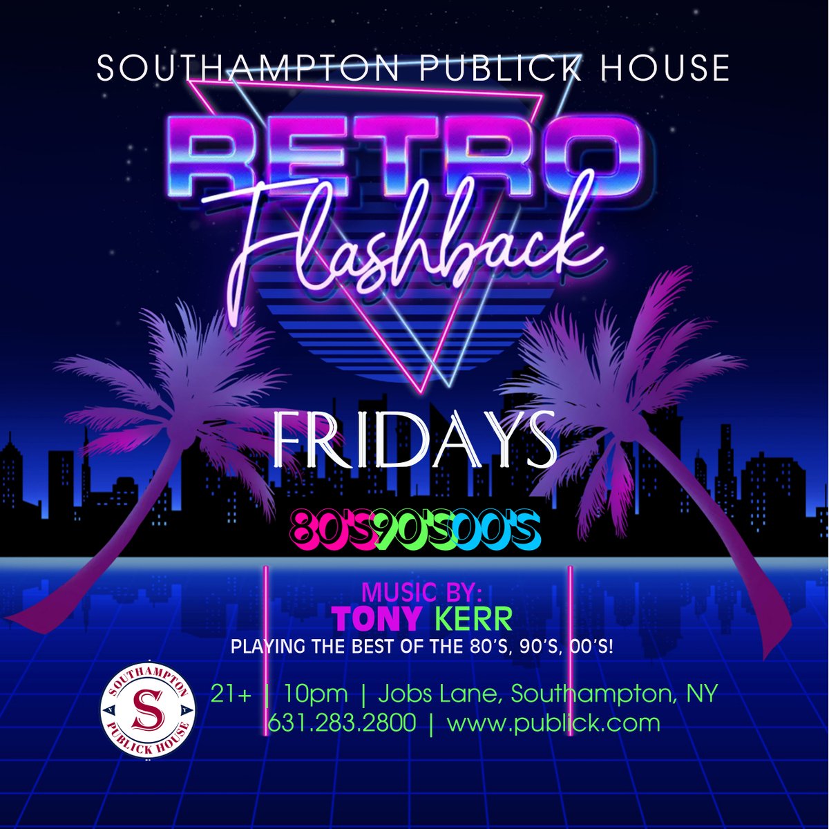 #FlashbackFriday has arrived with all the hottest jams from the 80's, 90's, and 2000's!
.
.
.
#SPH #SouthamptonPublickHouse #Hamptons #SouthamptonNY #LongIslandNY #VisitNewYork #NYEats #EatLocal #LongIsland #EatLongIsland #NYFoodie #Foodie #NYLocal
