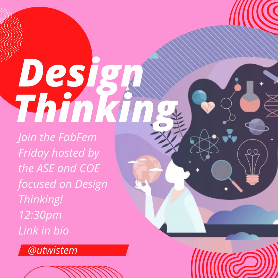 UTWiSTEM's tweet photo. #FabFems | Welcome to the First FabFem Friday of the year! Join us today at 12:30 pm via zoom. The link to all FabFems Friday is in our bio. Don't forget that this is open to ANYONE so feel free to share this information. https://t.co/g9EHhhFaJj