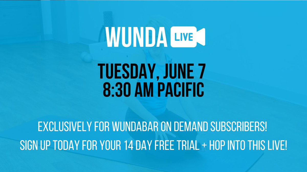 WundaLIVE with Jess this Tuesday at 8:30 AM PST for a 45 minute workout! Optional Props: Sliders and Light dumbbells!
Start your free trial at wundabarondemand.com to join!