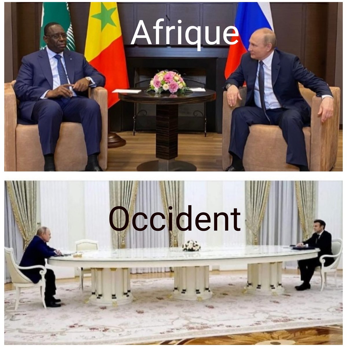 Nous imposons le respect car nous défendons nos intérêts.
#ici en Afrique quoi qu'il arrive !