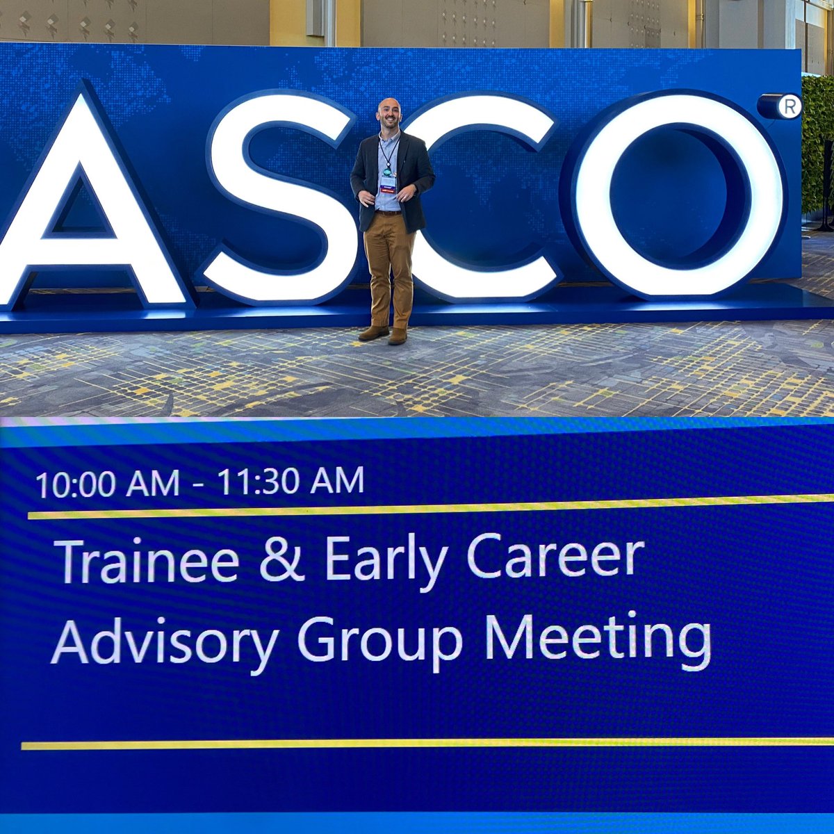 I’m so excited to finally be able to attend @ASCO and grateful to begin serving early career and trainee oncologists through the Advisory Group! Our 1st meeting in the books and many more to come! #ASCOTrainee #ASCO22