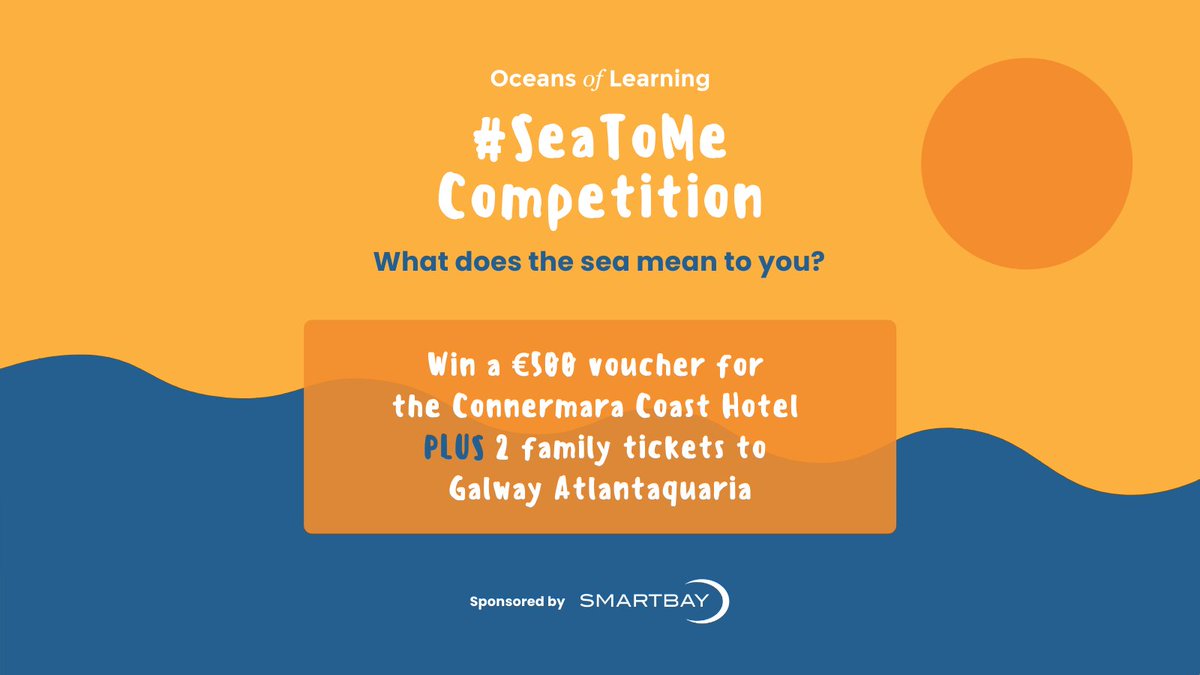 MarineInst's tweet photo. 📣 WIN a weekend in Galway with tickets to Galway Atlantaquaria
📸 Share your #SeaToMe photos or videos, poems, or paintings!
⏰ Enter by June 10th. Tag or DM us or enter at the link below
https://t.co/SsskdJ2l8O
👏 Thank you to @smartbay_ie
#SeaToMe #OceansOfLearning https://t.co/Z8ljVqFehd