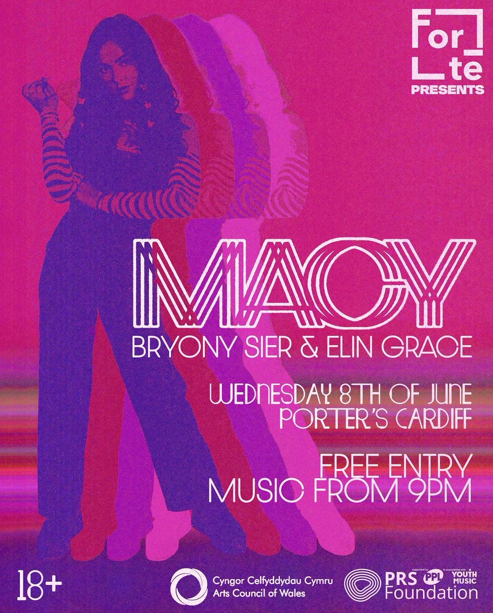 GIG ANNOUNCEMENT 🫶🏼

We’ve got a headline show this Wednesday at <a href="/Porterscardiff/">Porter’s Cardiff</a> !!! Would love to see you at the front of the stage 🧚🏻‍♂️🫀🪐🌈  Thank you, <a href="/ForteProject10/">Forté Project</a> xx