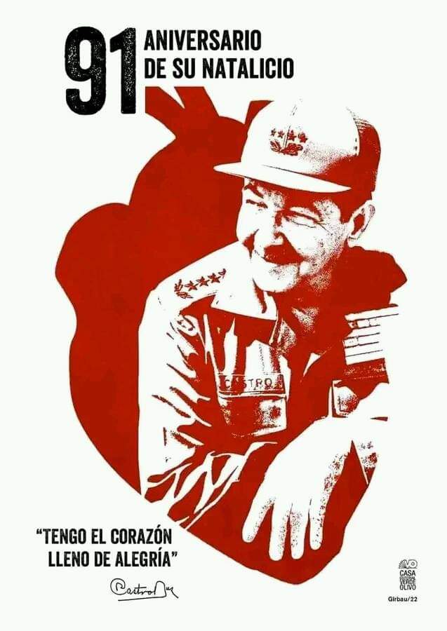 Feliz cumpleaños y mucha salud para nuestro querido General de Ejército. #RaúlesRaúl #RevolucionCubana #dpeStgo #CubaMined