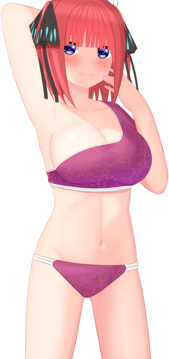 shさんがTwitterに投稿した中野二乃(五等分の花嫁)のイラスト。
