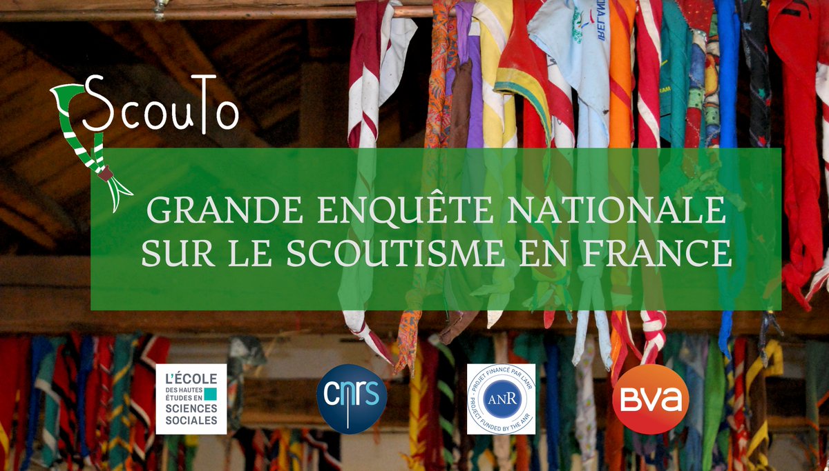 EHESS_fr's tweet photo. #Enquête
⛺️🐺 Vous avez vécu une expérience de #scoutisme?
Participez à la grande enquête nationale sur le scoutisme en France menée par l'équipe du programme ANR #ScouTo (@CNRS @EHESS_fr @sciencespo)
N'hésitez pas à transmettre aux personnes concernées
➡️ https://t.co/2Nmath5HBW https://t.co/8CMkzNQCpi