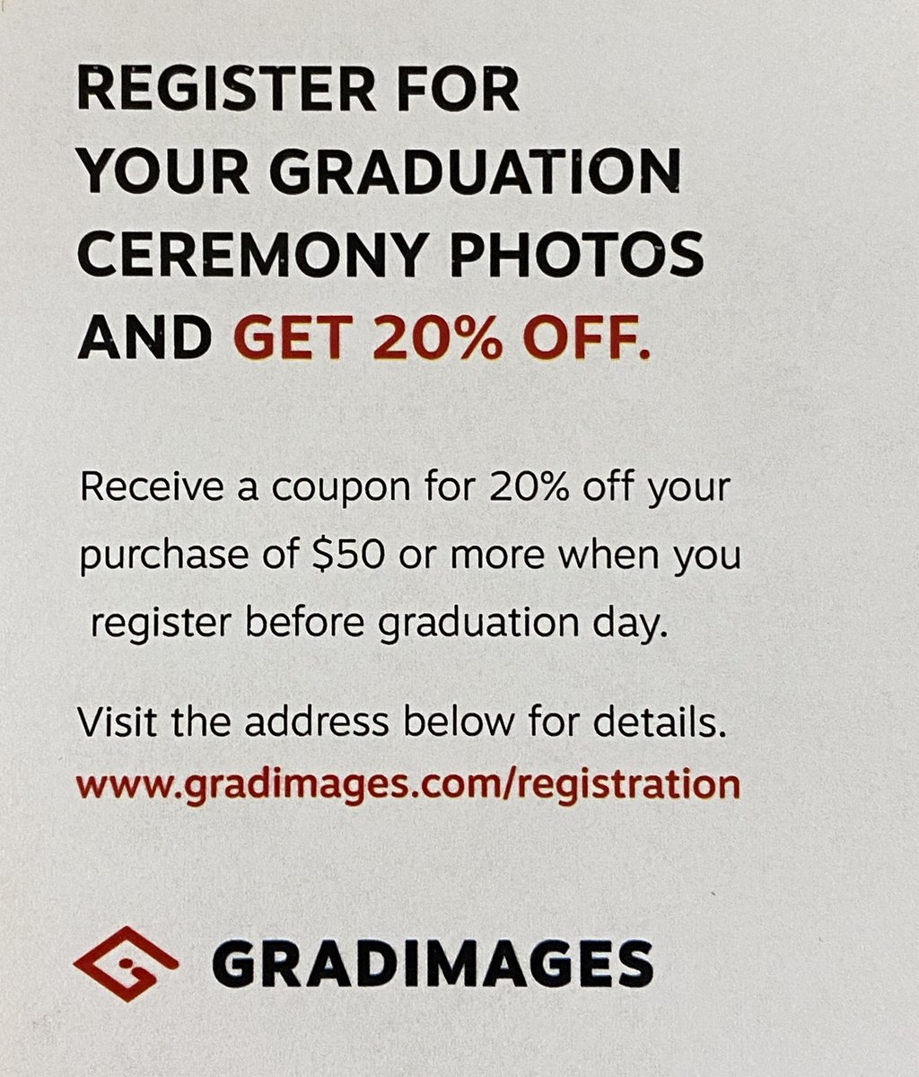 SENIORS. Complete this online before graduation to receive discount for the pictures taken backstage and on stage.