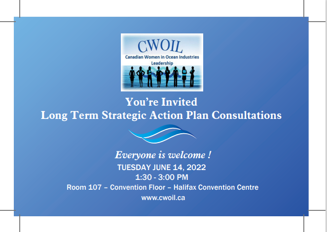 oceansadvance's tweet photo. Come join us for the CWOIL consultations in Halifax at H2O! Registration for H2O is not required. https://t.co/HZAg9n9vIu