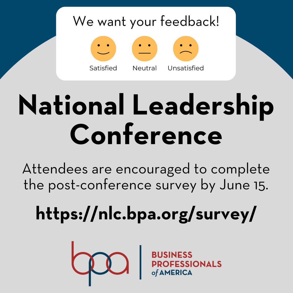 txbpa's tweet photo. #RT @National_BPA: If you attended the national conference in Dallas but have not completed the post-conference survey, we want your feedback! Complete the short survey by June 15: https://t.co/6e4pcSRYre. https://t.co/iTzXJrcCar