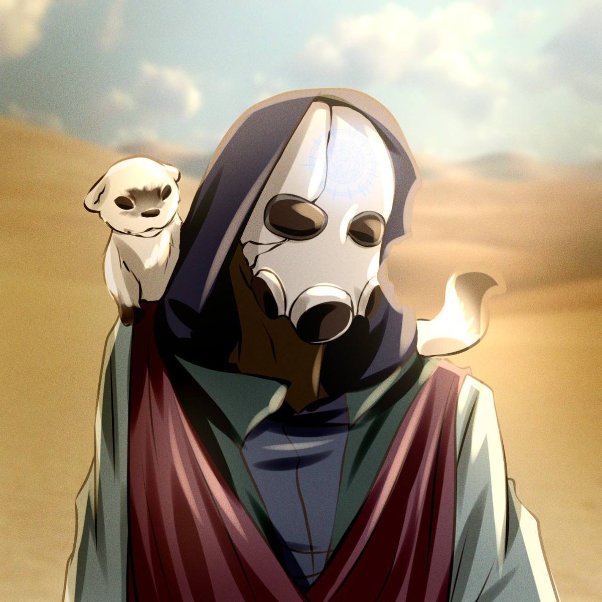 I worked hard on it yesterday and finally finished it. And so meet This pilgrim <a href="/ThePilgrimsNFT/">The Pilgrims</a>  whom I drew especially for @Jetrin0  . I did it taking into account that Jet can put it on an avatar on Twitter. I hope you like it, buddy🥰🥰🥰
#NFT #art #ThePilgrims