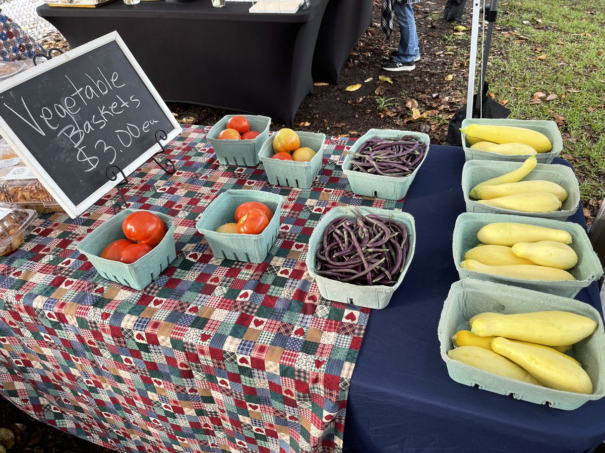 tommy_alderman's tweet photo. Patti’s table at the Brookhaven Farmer’s Market this morning.  In about 2 hours, it will be empty. https://t.co/elge1H5SUz