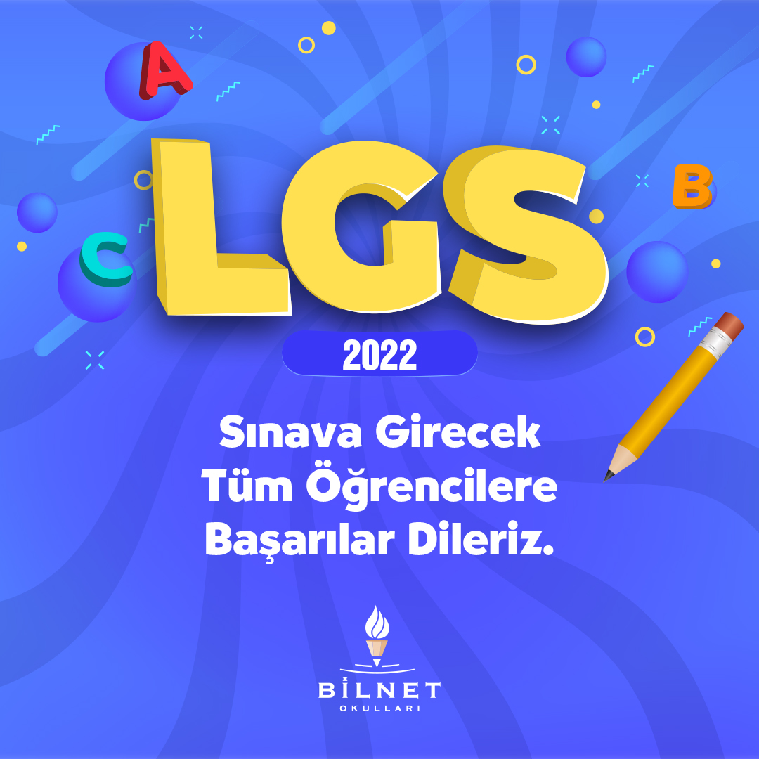 LGS'ye Girecek Tüm Öğrencilere Başarılar Dileriz.⠀
⠀
#BilnetOkulları #BilnetSchools #LGS2022