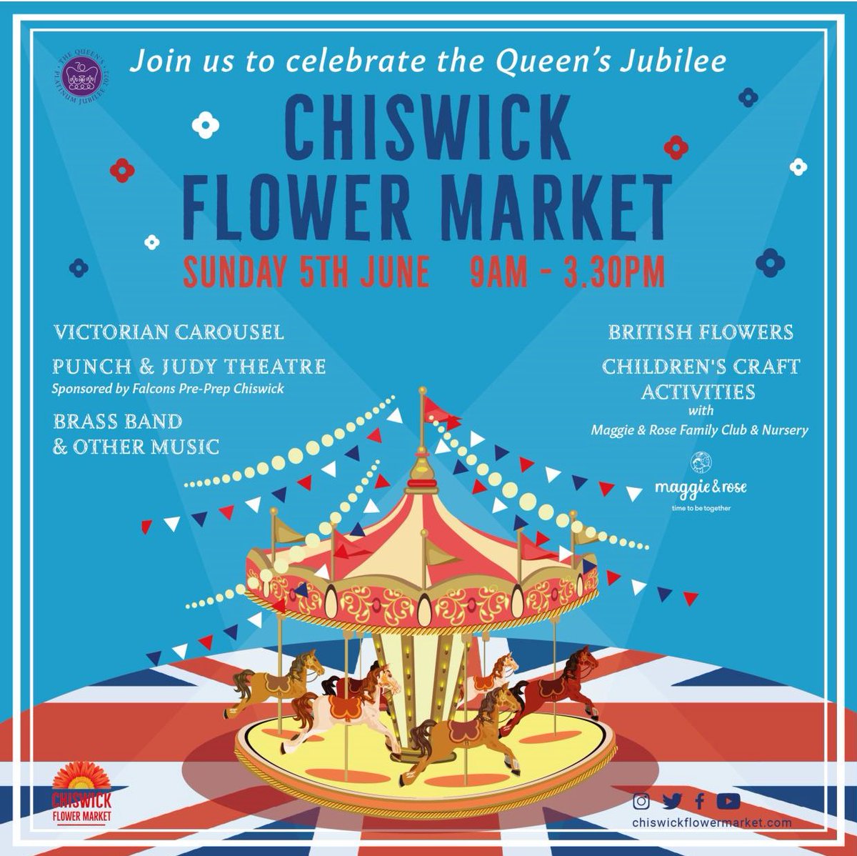FalconsPrePrep's tweet image. Looking for something to do this weekend?  Then head down to Chiswick Flower Market this Sunday (5th June) and enjoy their special Jubilee Flower Market where we are sponsoring a fun Punch &amp;amp; Judy show!

#Jubilee #fun #London #hounslow #chiswick #QueenElizabeth #thingstodo