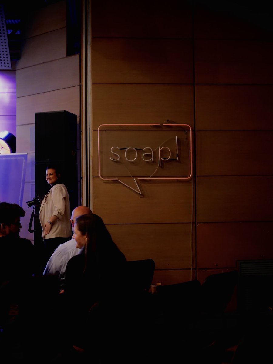 Our poor neon is not as flashy as it once used to be... Indeed, our theme is "post-pandemic reflections", but this looks more "post-apocalyptic" 😅 Hope we can fix it somehow!

#soapconf