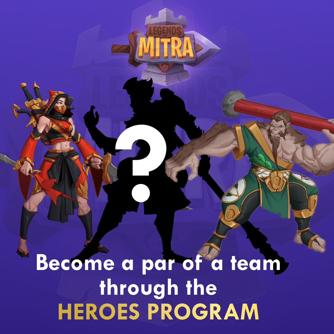 joinlivieHQ's tweet image. Are you interested in joining Gem Studios’ team? The #heroesprogram is your opportunity to become a part of the team and act as a link between #LoM and your community!

🌐​ More Details on Website: legendsofmitra.com