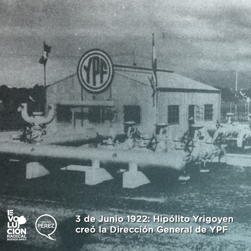 FerPerezQuilmes's tweet photo. 100 años atrás el presidente #HipólitoYrigoyen creaba YPF. Hace 100 años la #UCR tomaba una decisión estratégica y vital para nuestro país y su industria. 
En estos 100 años la empresa fue privatizada, reestatizada y hasta desaprovechada. Recuperemos ese gran valor que supo tener https://t.co/dK0ySbvLM8