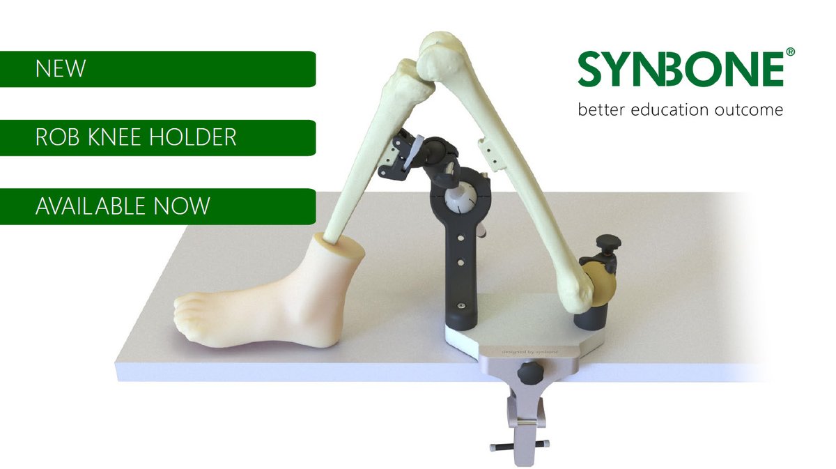AVAILABLE NOW: ROB Knee Holder System for primary and revision workshops. Designed for all standard TKA applications and robotic or navigated training procedures. Ask sales@synbone.com for the INTRO SPECIAL. synbone.com/news/robkneeho…
#synbone #jointreconstruction #recon #surgery