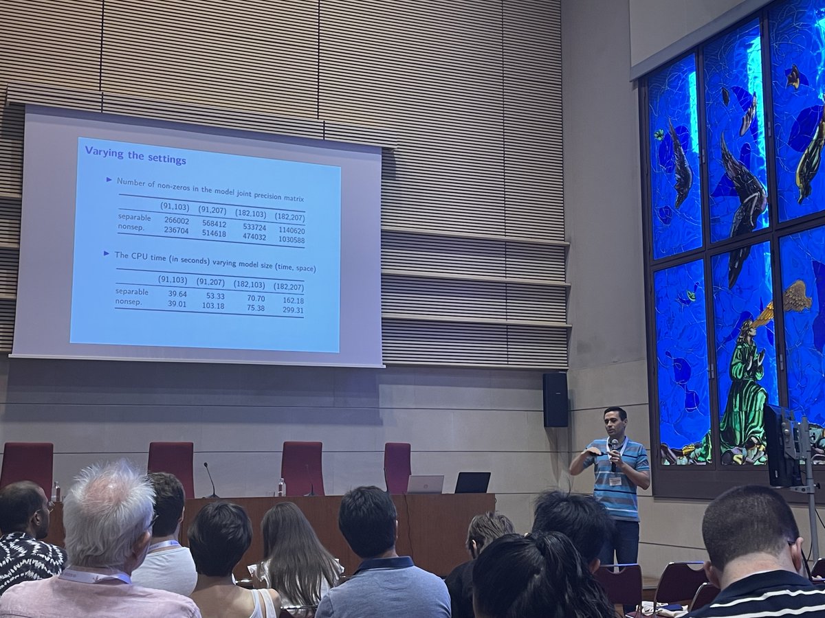 Paula_Moraga_'s tweet photo. And more excellent talks from #KAUST! This time @eliaskrainski on his groundbreaking work on non-stationary non-separable spacetime models! 🔝🔝🔝
#spatial #datascience #rspatial #GIS #METMAX @KaustResearch @UdL_info https://t.co/qMbh6Q1jFj