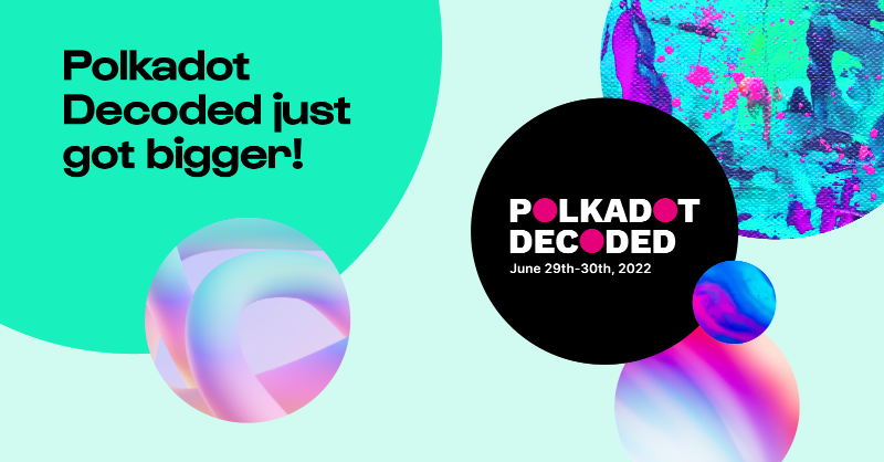 Polkadot's tweet photo. 1/ #PolkadotDecoded 2022 just got bigger!

In an effort to further decentralize the event, @MoonbeamNetwork published the proposal to take over the organization of Polkadot Decoded in New York. To learn more about the proposal: https://t.co/raa8v9eTuj

To get your ticket 👇