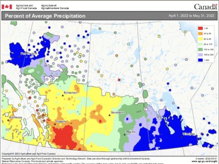 Canadian Spring precipitation map. #plant22