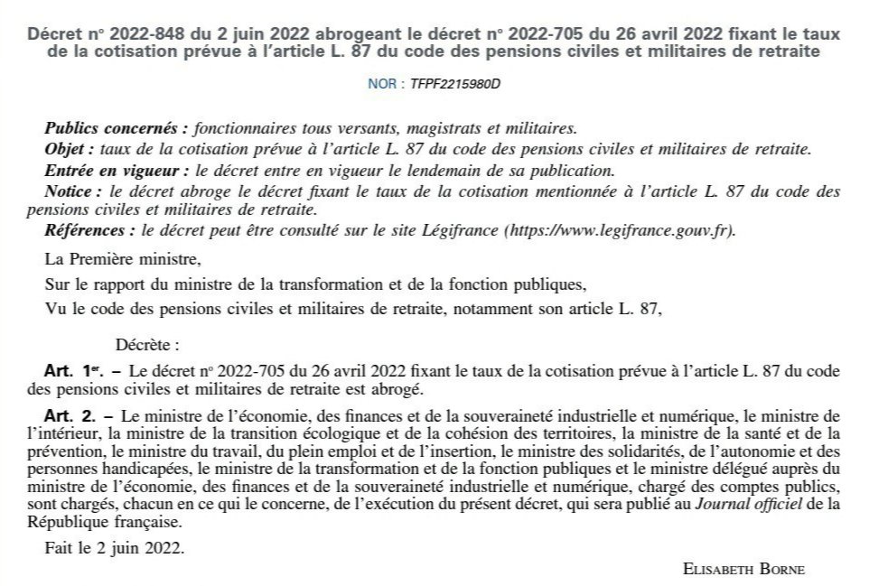 📢 ENFIN ! La #FAPEE a eu gain de cause 💪. Le décret inique 2022-705 - pris en catimini le 26/04 puis modifié dans la précipitation - vient d'être abrogé par le décret 2022-848. Il convient désormais de tout remettre à plat pour que le Cap 2️⃣0️⃣3️⃣0️⃣ de <a href="/aefeinfo/">AEFE</a> soit atteignable.