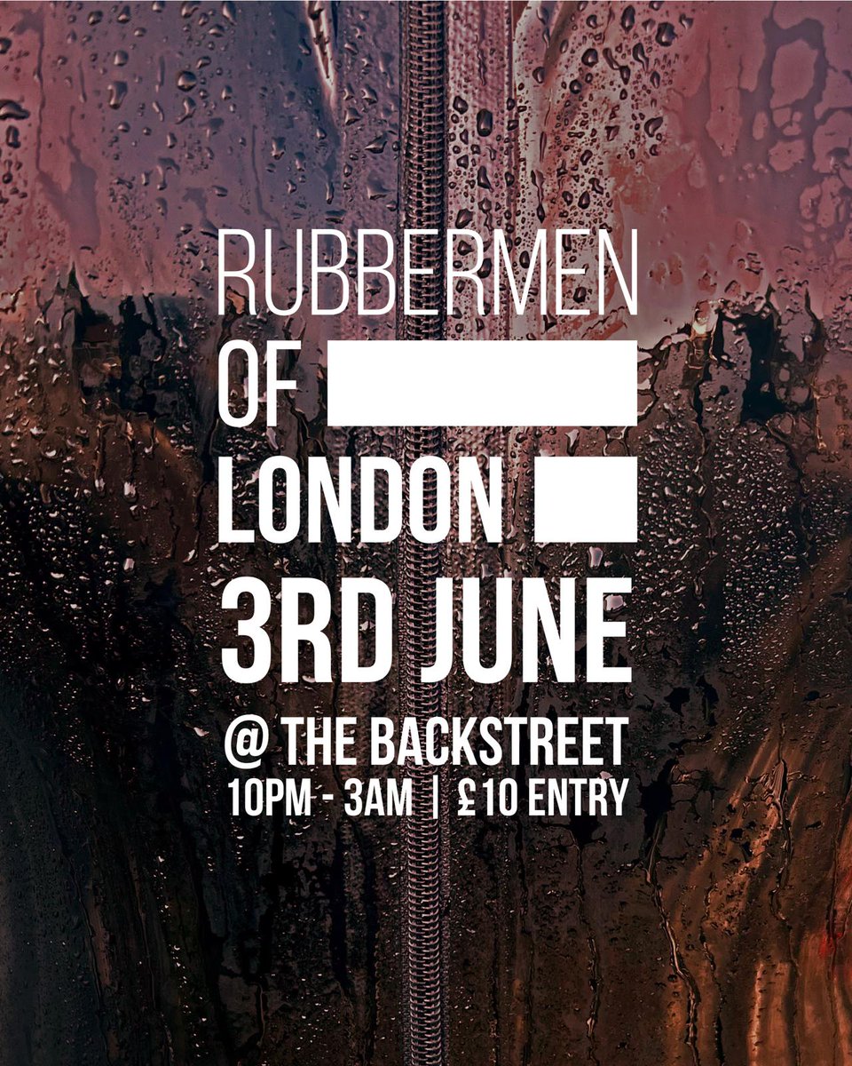Tonight!!! Join us for the second to last <a href="/RubbermenLondon/">Rubbermen of London</a> at the <a href="/BackstLondon/">The Backstreet</a>!!!! Let's celebrate the amazing place that is The Backstreet!!! Tonight 10pm. Come drink, come cruise or just cum. 😈😈😈 £10 Entry. Cash bar. Drop us a DM with any questions.