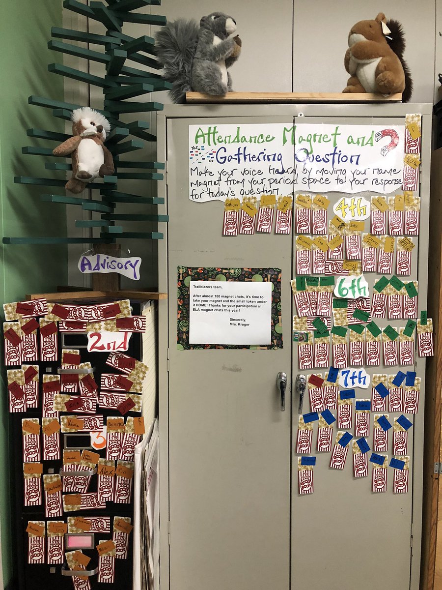 Even a file cabinet <a href="/CulbrethCougars/">Culbreth Middle School</a> can be a special teaching tool when it’s used to amplify student voice! What interesting, funny, poignant, and brave magnet chats my 7th grade students have led and participated in this year!