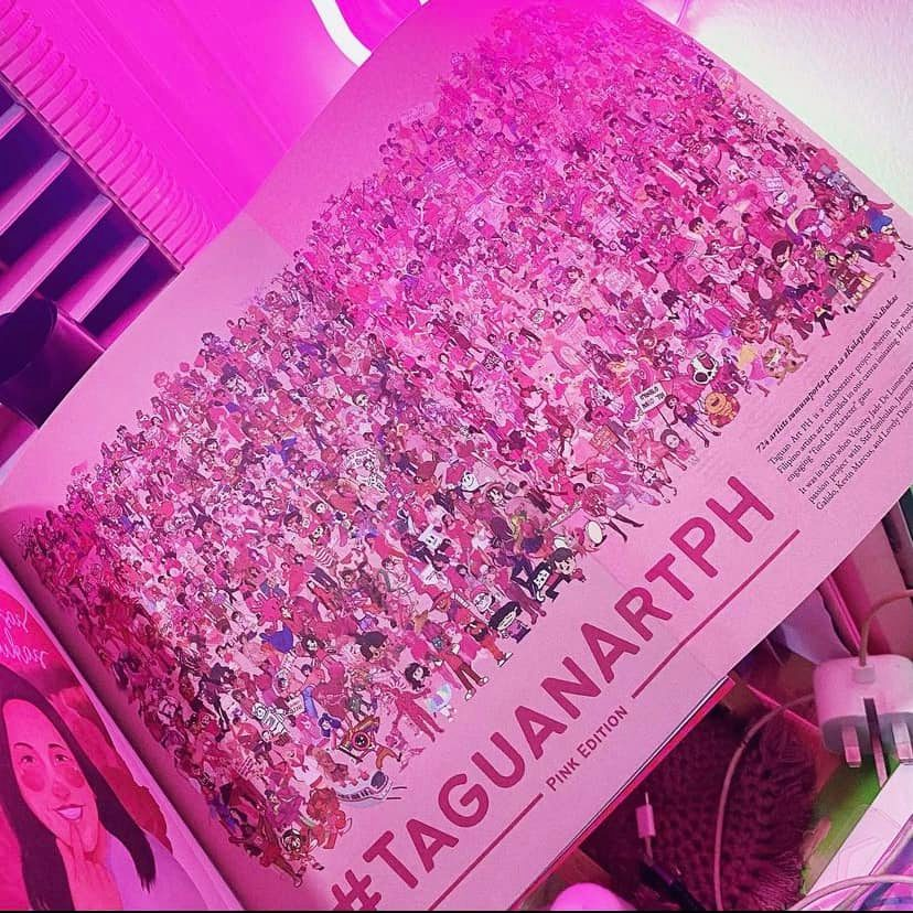 Sntmntlrestart's tweet photo. Look at that amazing spread, salamat sa pagtindig mga kakapinks! Special thanks to the #TaguanArtPH team, @creativesxleni, and @mysweetcupoftea for featuring the page on her ig

#KulayRosasAngBukas 🌸 https://t.co/mkNQNpvLCN