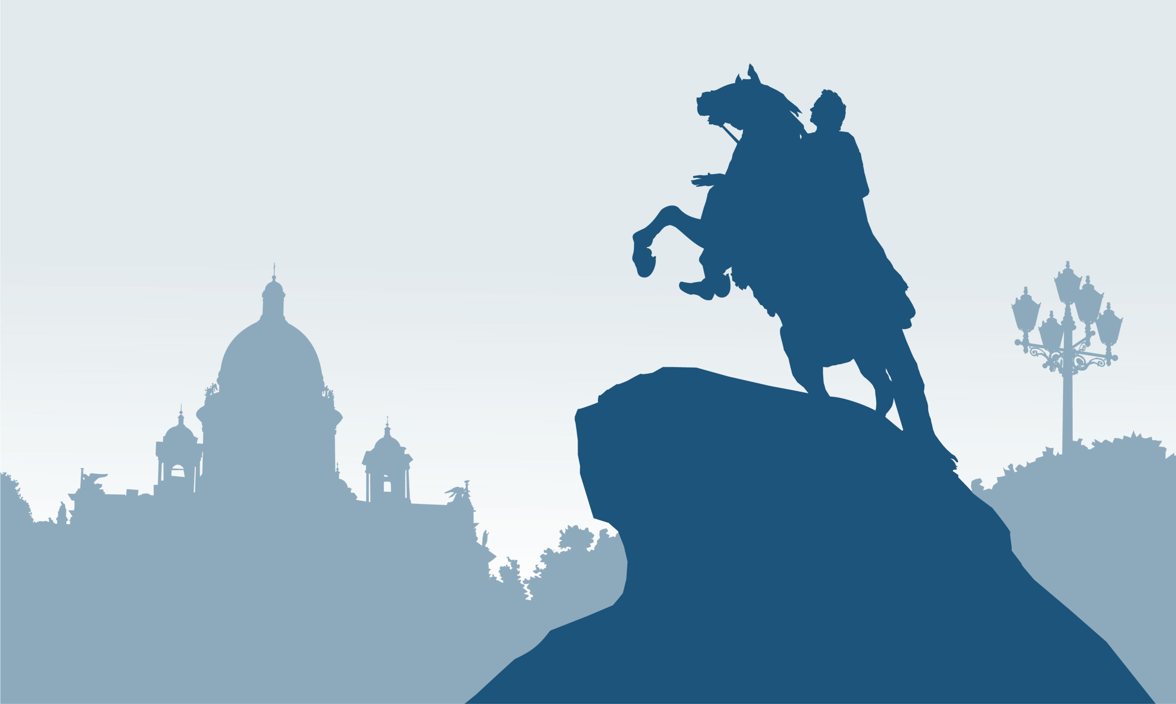 Памятник Петру 1 в Санкт-Петербурге вектор