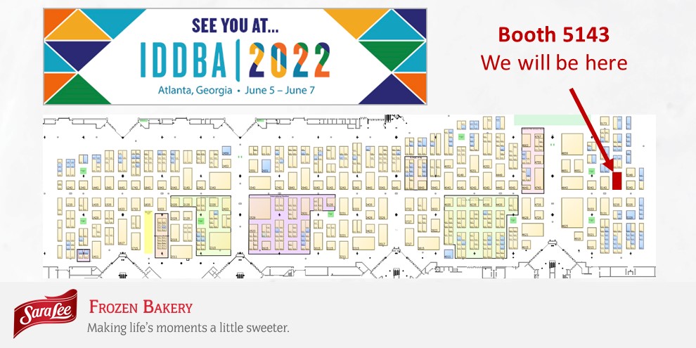 The big weekend is here! @myIDDBA  is back and we can't wait to see you in Atlanta. 
Chef Pierre, Cyrus O'Leary's, Sara Lee and Superior on Main labor saving solutions will be together in booth 5143. 

See our listing and add us to your show plans - 

#IDDBA2022 #InStoreBakery