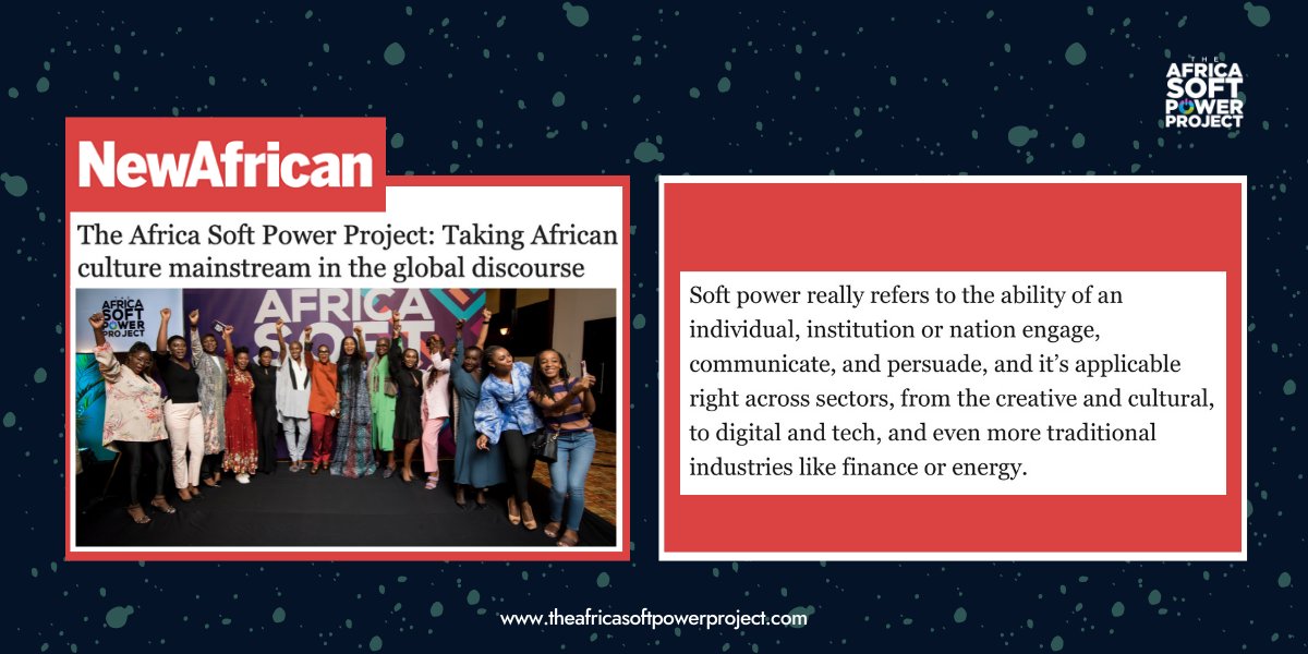 africasoftpower's tweet photo. Article spotlight ✨
Read more about all things ASP here: https://t.co/ADE7WR4Obr
#ASPMay2022 #AfricaSoftPower #AfricanCulture #AfricanCreatives #AfricanTech https://t.co/NLF5dPOMEc