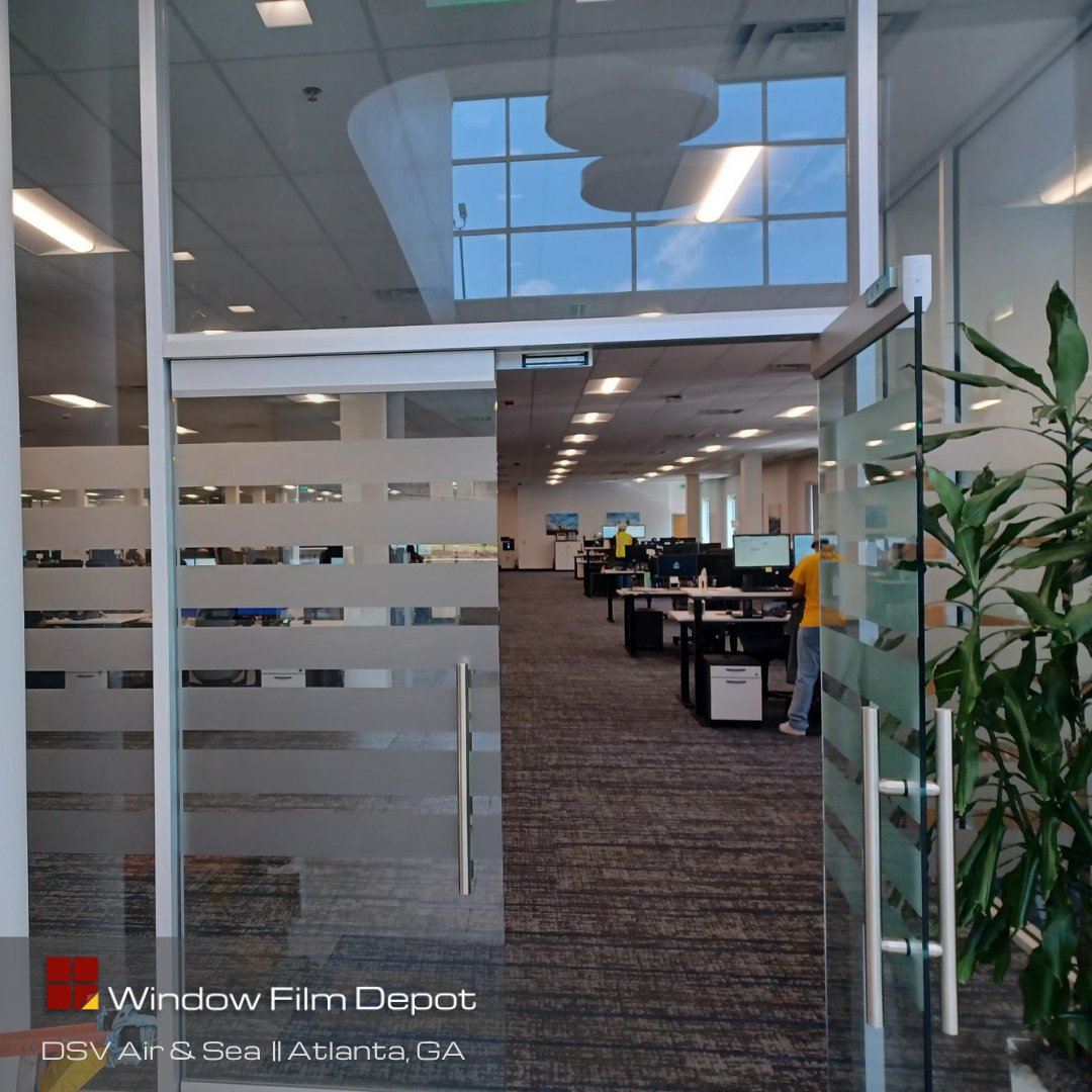 Window Film Depot | We Make Glass Better on Twitter: "The WFD team recently  installed customer privacy bands at DSV Air &amp; Sea in Atlanta GA. We  used 3M Dusted Crystal privacy