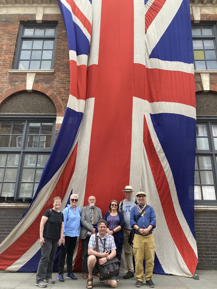 Stevedoestours's tweet photo. Very pleased to pop into #BOSFest the annual @BOSTSE1 festival as part of todayโs Southwark @Guided_Walks! The huge flag is I am told from the Queen Mary! https://t.co/ihYn2fxAMv