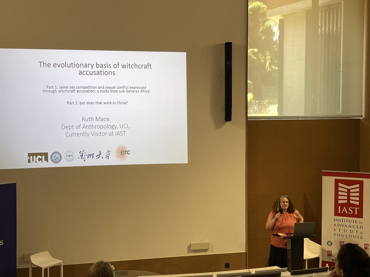 evobias_erc's tweet photo. @tavitonst presenting our work witchcraft (with @haraspc &amp; @OLKCampbell) at EconBio Workshop at @IASToulouse See paper here: https://t.co/SByjnQqAOZ https://t.co/EYpQ2DJ6wH