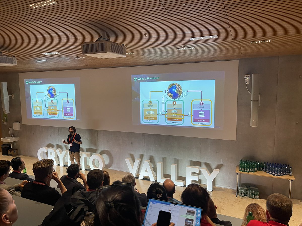 swiss_crypton's tweet photo. “If you invest in token or coin which hasn’t #DAO, you probably do wrong thing” get it. 👍 @Cyrus_Fazel #CryptoValleyConference22 https://t.co/7VDxZ6YRd6