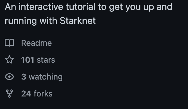 OnlyDust_com's tweet photo. Our Starklings star counter reaches 100 on GitHub.

The Starknet community is just amazing 🖤

Keep learning, keep pushing. https://t.co/EDes8grALj