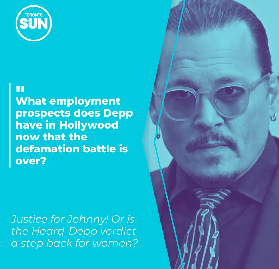 On June 2, 2022, <a href="/TheTorontoSun/">Toronto Sun</a> National Entertainment Editor, Mark Daniell, spoke to <a href="/WorklyLaw/">Workly Law</a> Founder, <a href="/sunirachaudhri/">sunira chaudhri</a> about what the future holds for Johnny Depp and Amber Heard, now that the #defamation battle is over. Listen today here! buff.ly/38LAuMt #JohnnyDepp