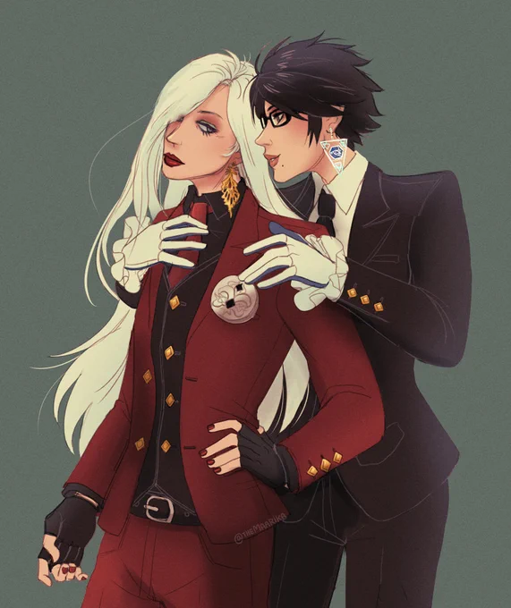 adjusting gf's tie (but in gay way) 
