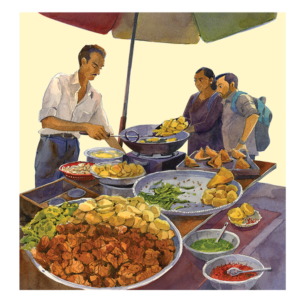 NGTIndia's tweet photo. #TheFoodIssue: Amongst the city’s myriad street food offerings, artist Zainab Tambawalla is immediately drawn to the local hero: vada pav. This illustration, titled "Mumbai Masala" has appeared in NGTI's May-June 2022 print issue.
Subscribe: https://t.co/LJMXVqBjrz https://t.co/uIoa5keO2h