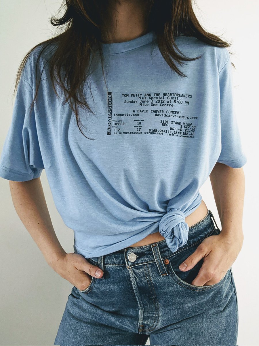 mandyleedawe's tweet photo. ποΈThe Ticket TeeποΈ Have a concert that was special to you or somebody you love? Contact me for your very own customized ticket tee! Talk about a great Father's Day gift!! They're on the website now https://t.co/kMBQ3tTO9L - also! Who else was at #mileone for @tompetty in 2012? β€οΈ https://t.co/p0YpLTTL8I