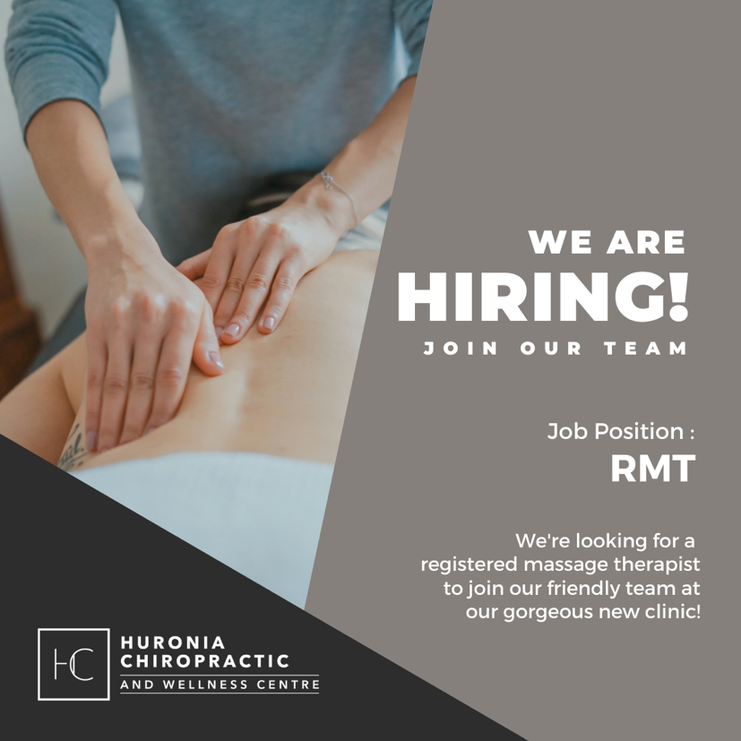 We're hiring! If you're passionate about massage and wellness we want to hear from you. Head to our Facebook page to learn more: bit.ly/3xdAoq5 #RMT #Barrie #BarrieOntario